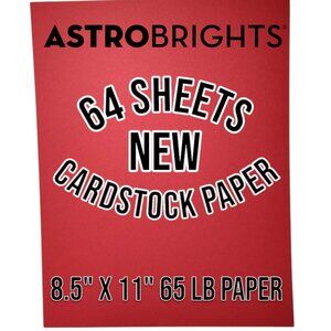 64 Pages Sheets Red Cardstock Paper AstroBrights Invitation Cards Scrapbooks Fly